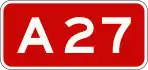 A27 motorway shield}}