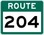 Route 204 marker