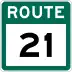 Route 21 marker