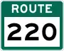 Route 220 marker