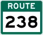 Route 238 marker