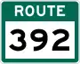 Route 392 marker