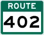 Route 402 marker