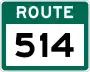 Route 514 marker