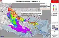 Anticipated inundation from Scenario 2