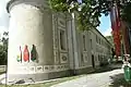 Facade of the 17th century almshouse, now part of the Vino Versum.