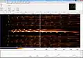 NIRSpec in Multi-Object Mode. The image shows the spectra of a Spectral Line Calibration Lamp (Fabry–Perot type) imaged onto the 2 detector Sensor Chip Assemblies (SCA)