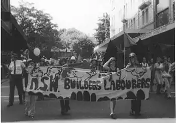 NSW Builders Labourers march on International Women's Day 1975, Sydney.