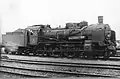 Steam locomotive no. 3851 of the N.S. from the D.R.B. (originally number 38 3733) in Hengelo (1946)