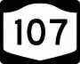 New York State Route 107 marker