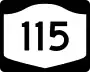 New York State Route 115 marker