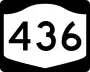 New York State Route 436 marker