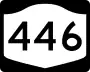 New York State Route 446 marker