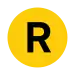 "R" train symbol