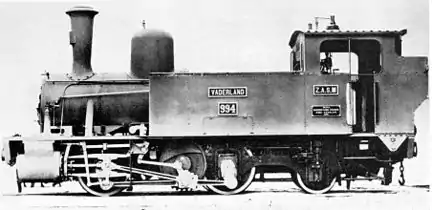 No. 994 Vaderland with a larger coal bunker and side-tanks, c. 1895