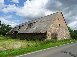 Fieldstone barn of the former estate.