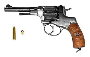 Nagant M1895 revolver. Acquired from the Russian Empire. Used by Korean military and police forces.