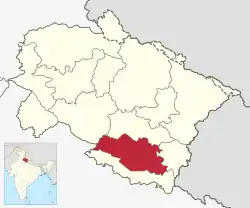 Location in Uttarakhand