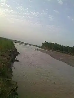 Nala Bhandar river outside the village