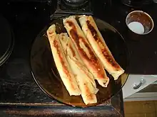 Naleśniki domowy – homemade crepes with sweet white cheese filling