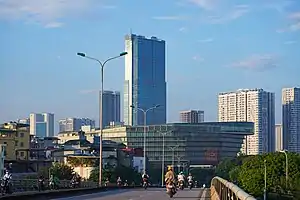 AON Landmark 72 and JW Marriott Hanoi hotel seen from Me Tri overpass