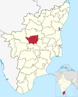 Location in Tamil Nadu