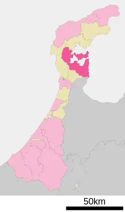 Location of Nanao in Ishikawa Prefecture