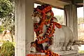 Statue of Nandi in North side of temple