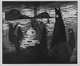 Napoleon Entering Coney Island (1957) Etching