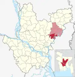 Location of Narsingdi Sadar