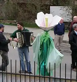 Nasturtium from Art Lending Collection in audience at dedication of National Historic Landmark plaque, April 20, 2013.