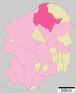 Location of Nasushiobara in Tochigi Prefecture