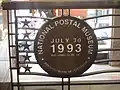 Opening sign for dedication of the National Postal Museum