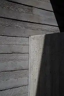 The concrete structure of the Royal National Theatre carries the impression of the timber shuttering