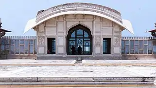 The elegant Naulakha Pavilion at the Lahore Fort was built during the reign of Shah Jahan.