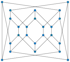 1-planar drawing with 8 crossings