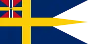 Naval ensign of Sweden with union mark 1844–1905