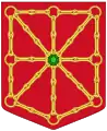 The fourth quarter of the Basque coat of arms once showed the linked chains of Navarre.