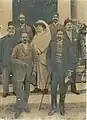 Nawab M. Ishak Khan [bearded gentleman on the left] alongside other notables of the time