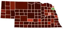 Image 16Map of counties in Nebraska by racial plurality, per the 2020 U.S. census
Legend

 

Non-Hispanic White  40–50%  50–60%  60–70%  70–80%  80–90%  90%+
Native American  60–70% 

 (from Nebraska)