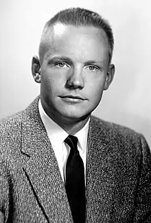 Neil Armstrong, 1956, with a crew cut