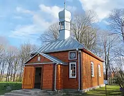 Tatar mosque in the Tatar cemetery of Nemėžis