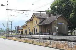 View of the station from the adjacent road