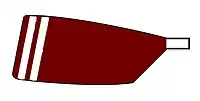 Image showing the rowing club's blade colours