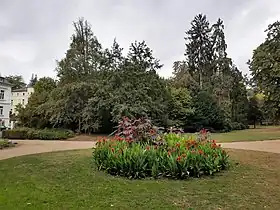 Flowerbed near southern entrance