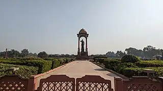 Netaji statue, seen from the India Gate