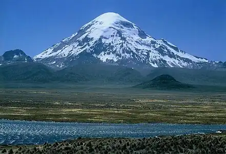 Sajama, a stratovolcano considered extinct.