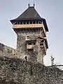 A recently reconstructed tower. The roof of this dungeon collapsed in March 2019