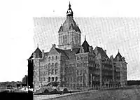 A rendering showing 1897 plan changes