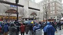 The New England Patriots Victory Parade on Boylston Street in Boston, Massachusetts Tuesday February 7, 2017.